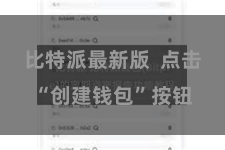 比特派最新版  点击“创建钱包”按钮